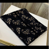 روسری قواره 125 دست دوز گل ریز طرح برگ شیک و خاص