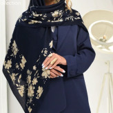 روسری نخی قواره 125 وسط ساده گل دار