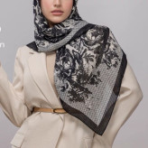 روسری حریر نخ قواره 100