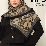 روسری حریر قواره 100 گل دار