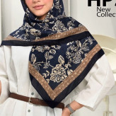 روسری حریر قواره 100 گل دار