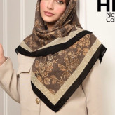 روسری حریر قواره 100 گل دار
