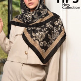 روسری حریر قواره 100 گل دار