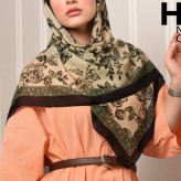 روسری حریر قواره 100 گل دار