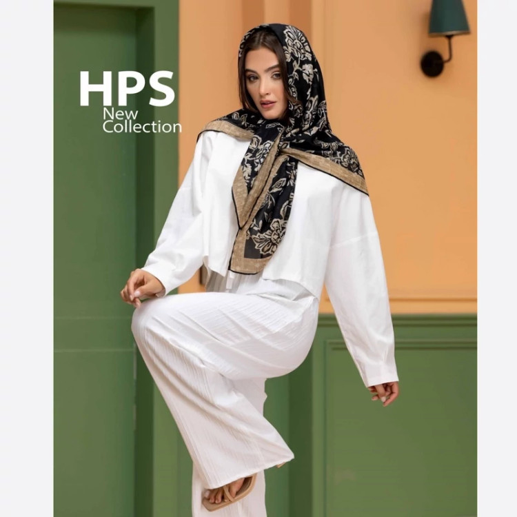 روسری حریر نخ قواره 12۵ گل دار شیک و خاص