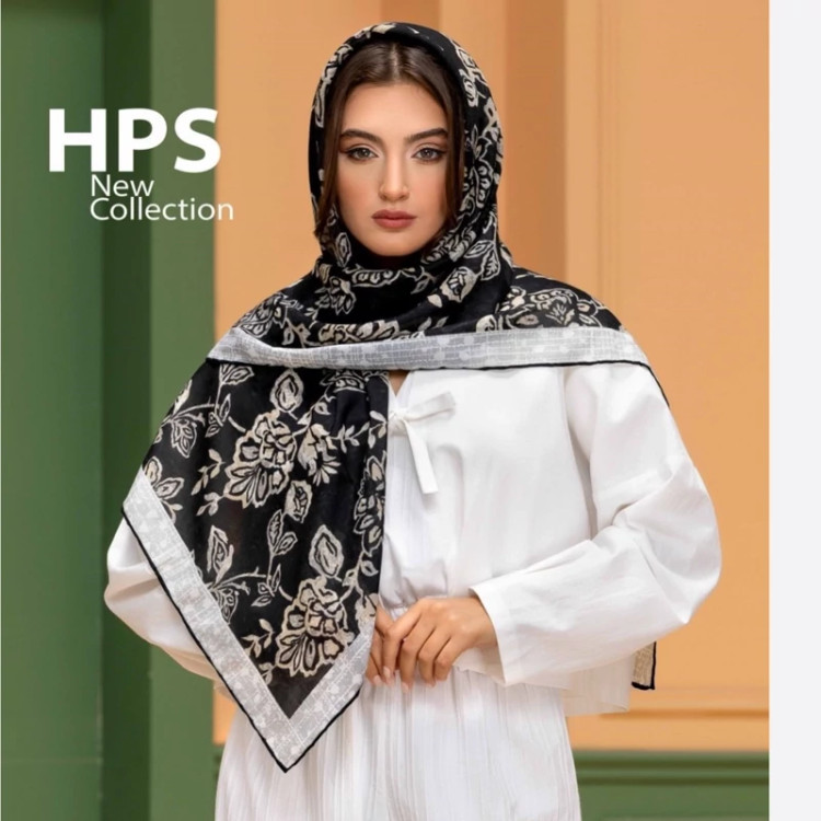 روسری حریر نخ قواره 12۵ گل دار شیک و خاص