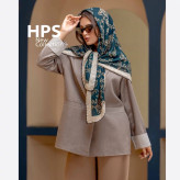 روسری حریر نخ قواره 12۵ گل دار شیک و خاص