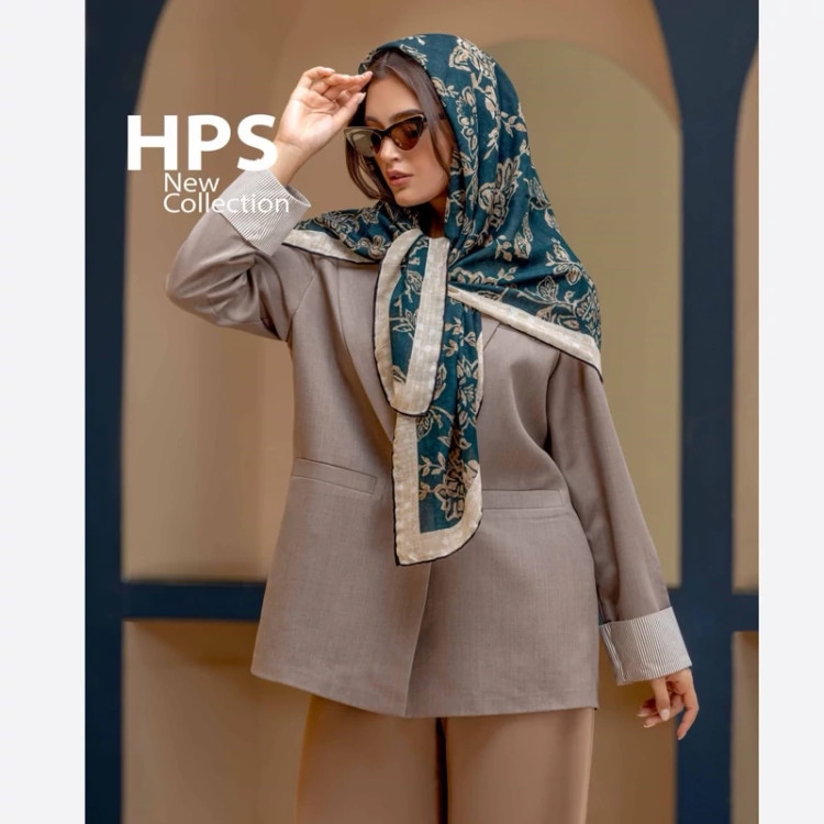 روسری حریر نخ قواره 12۵ گل دار شیک و خاص