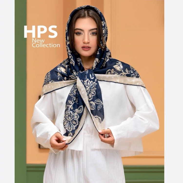 روسری حریر نخ قواره 12۵ گل دار شیک و خاص