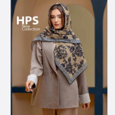 روسری حریر نخ قواره 12۵ گل دار شیک و خاص