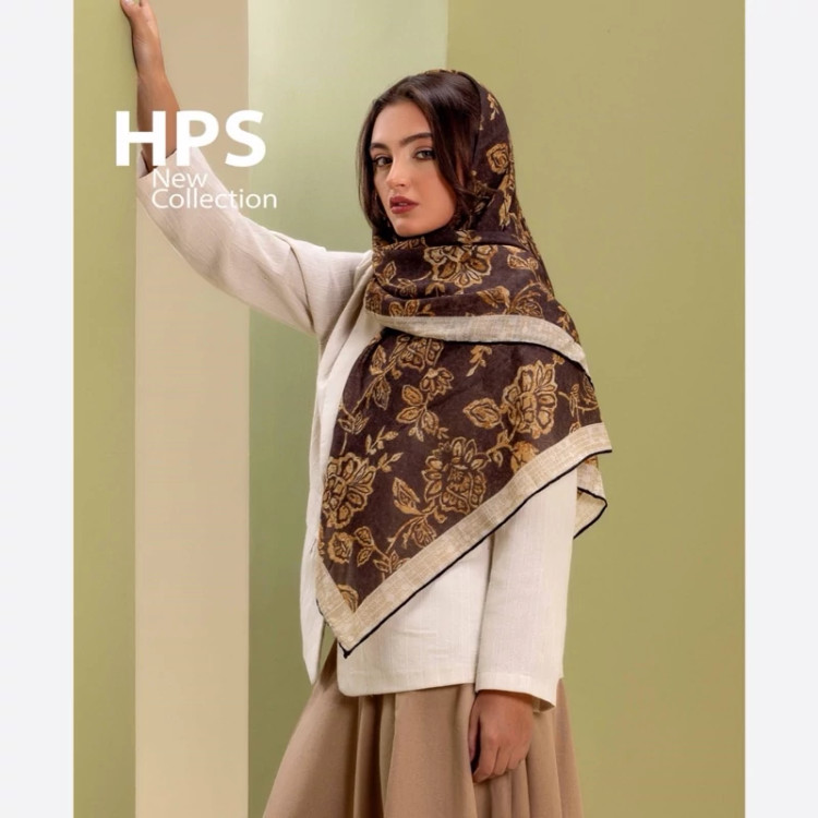 روسری حریر نخ قواره 12۵ گل دار شیک و خاص